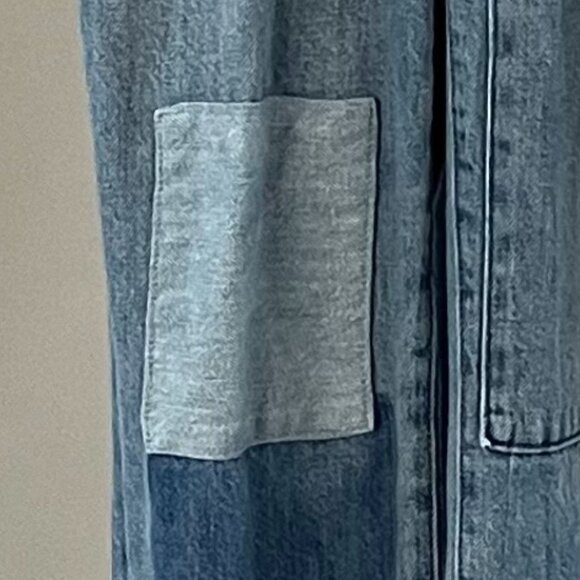 Gap Women's Patch Blue Denim Overalls Size S - Picture 3 of 4